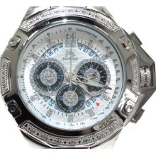 Mens Diamond Techno Master Watch Round Cut H Color TM-2133 0.25ct