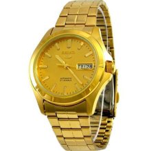 Men's Gold Tone Seiko 5 Automatic Link Bracelet