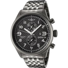 Men's Invicta II Black Carbon Dial Gunmetal