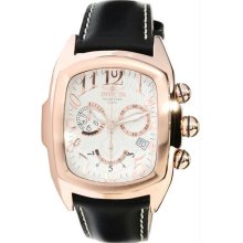 Men's Lupah Rose Gold Tone Stainless Steel Case Silver Dial Chronograp