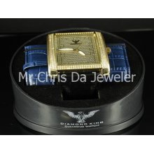 Mens Real Diamond Square Face Diamond King Iced Out Jojo Jojino Kc Techno Watch