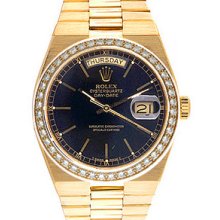 Men's Rolex Oysterquartz President Day-Date Watch 19018 Black Dial