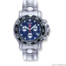 Men's Swiss Military Navy Diver Stnlss Steel Blue Dial Chrono Watch