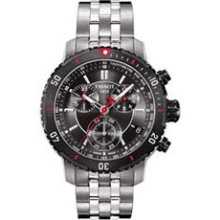 Men's Tissot PRS 200 Chronograph Watch with Black Dial (Model: