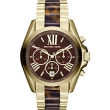 Michael Kors Goldtone/Tortoise Bradshaw Watch Women's