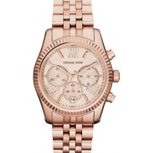 Michael Kors Lexington Rose Gold Stainless Steel Bracelet Ladies Watch MK5569