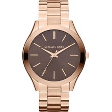 Michael Kors Slim Runway Rose Gold Tone Stainless Steel Ladies Watch MK3181