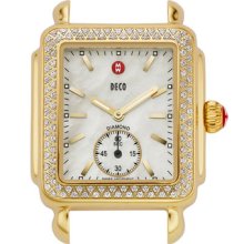 MICHELE 'Deco 16 Diamond' Gold Watch Case