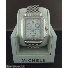 Michele Deco Day Diamond Dial & Bezel Steel Quartz Watch Mww06p000099