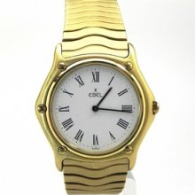 Midsize 18k Y/g Ebel Classic Wave Solid watch Lk