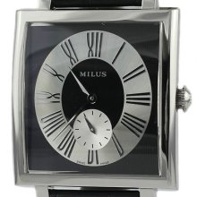 Milus Her-s01 Swiss Made Black Leather Fashion Swiss Made Mechanical Men's Watch