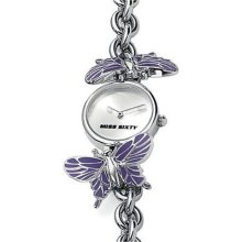 Miss Sixty Women's Paradigma Watch, Silver Dial, Steel Strap, Butterflies Sj6002