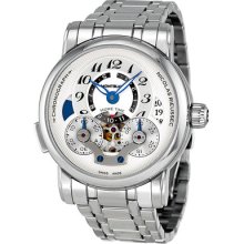 Montblanc Nicolas Rieussec Automatic Chronograph Silver Dial Mens Watch 107068