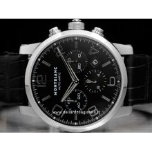 Montblanc watch Timewalker Chronograph NEW 09670 stainless steel watch