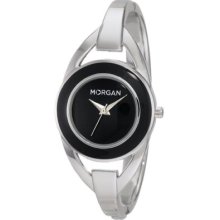 Morgan Ladies Round Black And Silver Dial Bangle Designer Watch â€“ M1086b