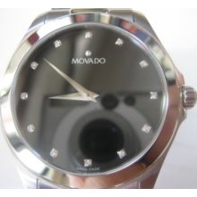 Movado Swiss Men's Watch Quartz Diamond Stainless S Sapphire Original Edition