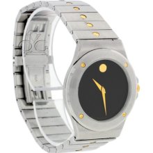 Movado Two Tone Stainless Steel Museum Dial Mens Watch Model 86.65.877.02 Quartz
