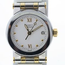 Movado Vizio Ladies Stainless Steel & 18kt Gold Watch