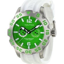 Nautica Bfd 100 White And Green Mens Watch N16617G