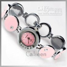 New Ladies Fashion Crystal Wrist Watch Bracelet Pink Bracelet Watche