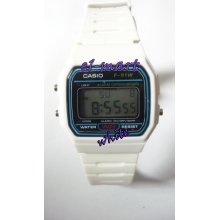 New Vintage Casio F 91 W White Digital Sport Watch