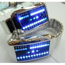 Newn 1pcs 29 Blue Led Digital Date Sports Stainless Steel Wrist Unis