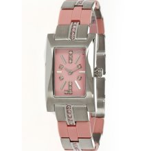 Nice Italy Womens Oria Stainless Watch - Silver Bracelet - Pink Dial - NICW1045ORI021009