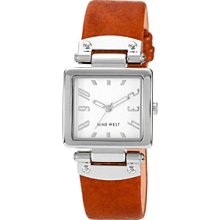 Nine West Watch, Womens Luggage Polyurethane Strap 25x28mm Nw-1339SVHY