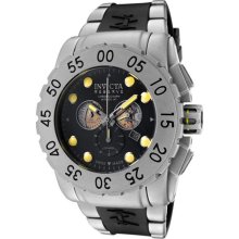 nvicta Men's Reserve Diver Leviathan Chronograph Black Polyurethane &