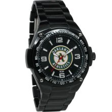 Oakland As wrist watch : Oakland Athletics Stainless Steel Warrior Watch - Black