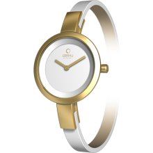 Obaku Harmony Womens Pure Feminine Stainless Watch - White Leather Strap - White Dial - V129LGIRW