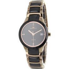 Oceanaut Black Dial Ceramic and Steel Ladies Watch CS1C2618