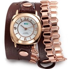 Odyssey Triple Wrap Watch rose gold-tone with double Egyptian chain accent