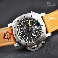 Officine Luminor Submersible Pam Watch Leather Strap 7750 Automatic