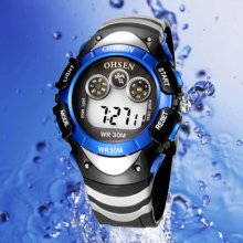 Ohsen 5 Modes Backlight Alarm Digital Waterproof Sport Mens Boys Gift Watch W8