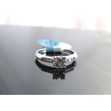 Old European Cut Diamond Engagement Ring, Platinum c1940