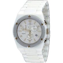 Oniss Mens Torque G2 White Dial Ceramic Chrono Watch On625-m-white