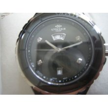 Oniss Paris Men's Watch Quartz Diamond Black Ceramic Mop Dial Original Edition