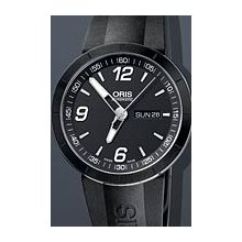 Oris TT1 Day Date 43mm Watch - Black Dial, Black Rubber Strap 73576514174RS Sale Authentic Ceramic