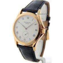 Patek Philippe Mens 5115j Calatrava 18k Yellow Gold Mint Box & Papers 5115