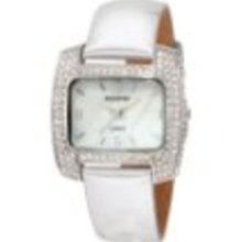 Pedre Women's 6905SX Silver-Tone with Silver Mirror Leather Strap