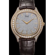 Piaget Emperador Cushion Pave Diamond Watch G0A35022