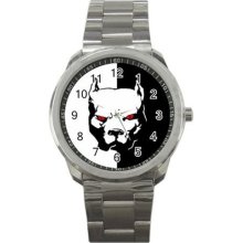 Pittbull Sport Metal Watch Mw06 - Gray - Stainless Steel