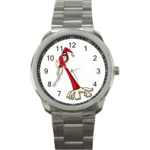 Plastic Man Sport Metal Watch IwB118 - Gray - Stainless Steel - cartoon