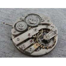 Pocket Watch Movement For Parts Or Repair.