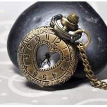 Pocket watch - pendant watch - Antique Brass finish
