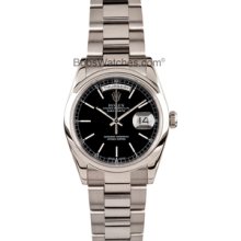 Pre-owned Rolex Presidential 18k White Gold 118209