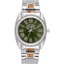 Prima Classe Women's PCD 946S/ZM Round Stainless Steel Green Dial ...