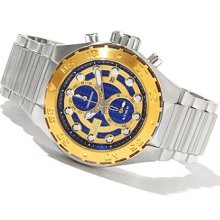 Pro Diver Chronograph Stainless Steel Case And Bracelet Gold And Blue