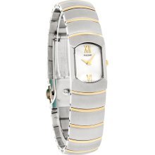 Pulsar Ladies Silver Dial Two Tone Bangle Bracelet Quartz Watch PEG297